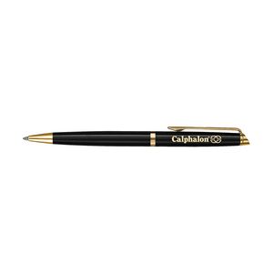 [101338-183] Waterman Hemisphere Ballpoint - Blue Ink - Black - Gold Trim