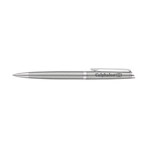 [101338-186] Waterman Hemisphere Ballpoint - Blue Ink - Stainless Steel - Silver Trim