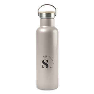 [101349-686] Aviana™ Metallics Double Wall Stainless Steel Wine Bottle - 25 Oz. - Champagne