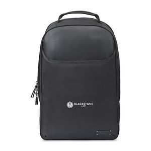 [101431-001] Travis & Wells® Lennox Recycled Nylon Laptop Backpack - Black