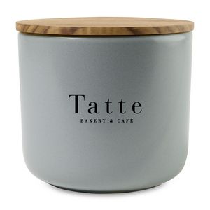 [101455-050] Be Home® Brampton Stoneware Container - Large - Light Grey