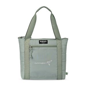 [101615-381] Igloo® Packable Puffer 10-Can Cooler Bag - Aqua Gray
