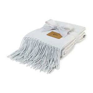 [101756-539] Everlasting Throw Blanket - Soft Grey Herringbone
