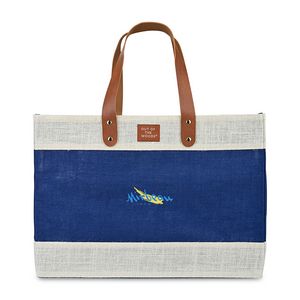 [101924-413] Out of the Woods® Jute Market Tote - Navy Blue