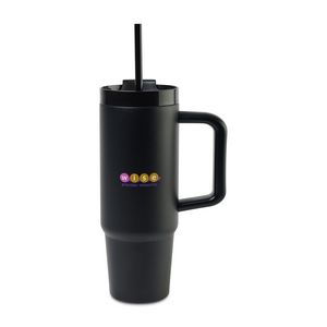 [101942-001] Adrian Travel Tumbler with Straw - 30 Oz. - Black