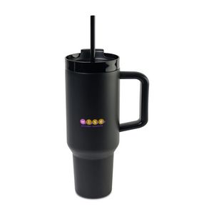 [101943-001] Adrian Travel Tumbler with Straw - 40 Oz. - Black