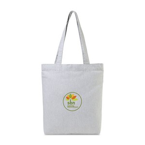 Recycled Cotton Gusset Bottom Tote - AWARE™ - Light Grey