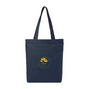 [102033-143] Recycled Cotton Gusset Bottom Tote - AWARE™ - Indigo Denim