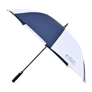 [102049-586] Elements 60" Recycled rPET Auto Open Golf Umbrella - Navy-White
