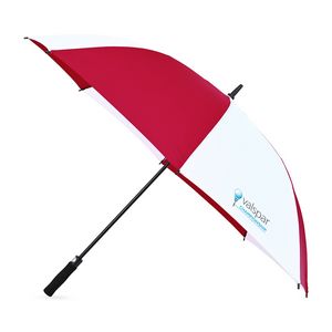 [102049-587] Elements 60" Recycled rPET Auto Open Golf Umbrella - Red-White