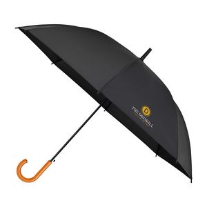 [102052-001] Elements 50" Recycled rPET Auto Open Hospitality Umbrella - Black
