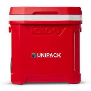 [102075-886] Igloo® Profile II 60 Qt Roller Cooler - White-Red Star