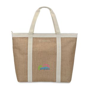 [102113-101] KEEPCOOL® Nairobi Jute Shopper Cooler - Natural