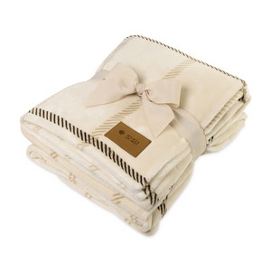 [102160-217] Elegant Lodge Throw Blanket - Calm Lodge Cream