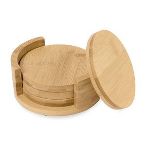 [102173-231] Bamboo Coaster Set - Bamboo