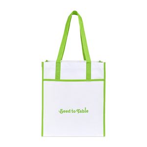Harlow Laminated Recycled Non-Woven Shopper - Lime Green