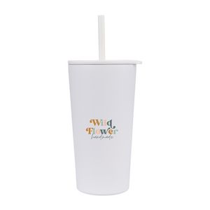 [102230-119] Aviana™ Rowan Recycled Straw Tumbler - 17 Oz. - Marshmallow