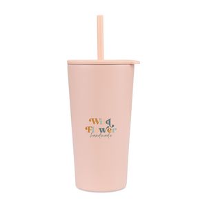 Aviana™ Rowan Recycled Straw Tumbler - 17 Oz. - Light Peach
