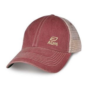 [102238-570] Merrimack Hat Co.® Austin Vintage Trucker - Cardinal-Tan
