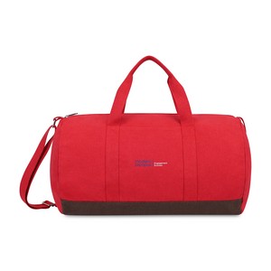 [102269-622] Ivy Recycled Cotton Barrel Duffel - AWARE™ - Crimson