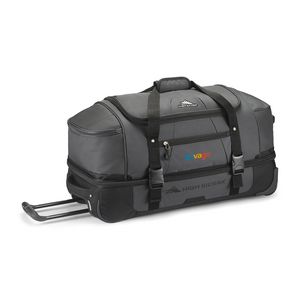 [102317-928] High Sierra® Fairlead 28" Drop Bottom Wheeled Duffel - Mercury-Black