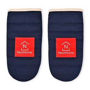 [102349-410] La Cuisine Recycled Cotton Oven Mitt Set - AWARE™ - Navy
