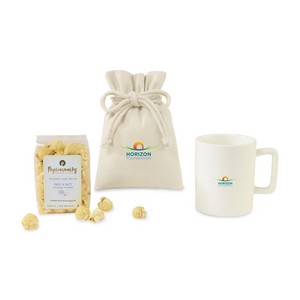 [102378-107] Poppinsanity Artisanal Popcorn Mug Stuffer - Matte White