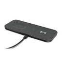 Eden Recycled rPET Wireless Dual Charging Pad - Charcoal Heather
