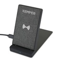 Eden Recycled rPET Collapsible Desk Charger - Charcoal Heather