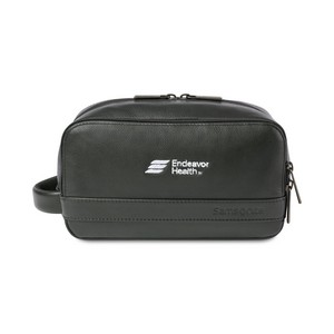 [102472-001] Samsonite Leather Toiletry Bag - Black
