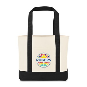 [102546-001] Large Canvas Tote - Black