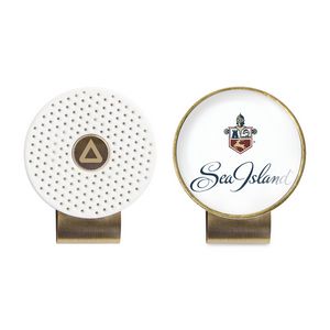 [102569-844] Ahead Switchfix Hat Clip - White-Antique Brass