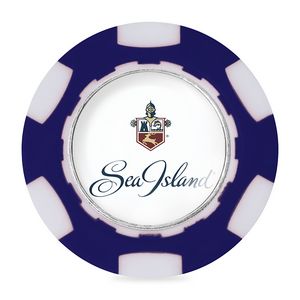 [102571-285] Ahead Poker Chip with Ball Marker - Navy-White
