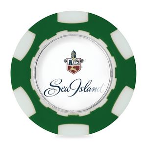 [102571-286] Ahead Poker Chip with Ball Marker - Green-White