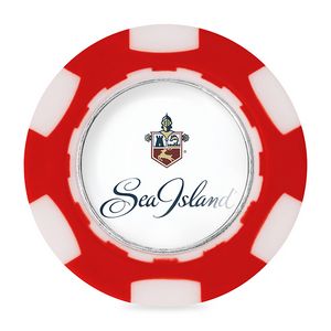 [102571-289] Ahead Poker Chip with Ball Marker - Red-White