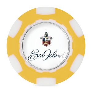 Ahead Poker Chip with Ball Marker - Yellow-White