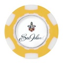 Ahead Poker Chip with Ball Marker - Yellow-White