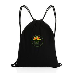 [102627-001] Impact AWARE™ Recycled Cotton Cinchpack 145g - Black