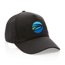 Impact 5 Panel 280gr Recycled Cotton Cap - AWARE™ - Black