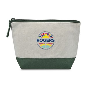 [102636-390] Canvas Zippered Pouch - Green