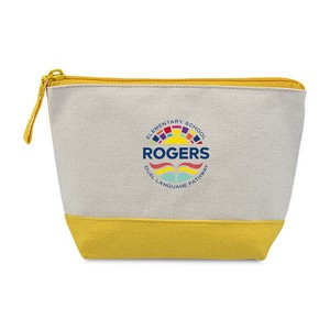 [102636-706] Canvas Zippered Pouch - Yellow