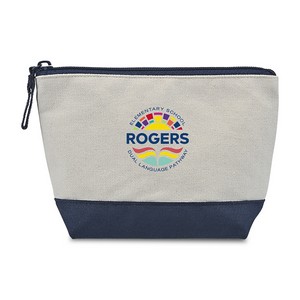 Canvas Zippered Pouch - True Navy