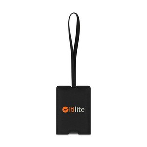 [102677-001] Venture Out Recycled rPET Luggage Tag - Black