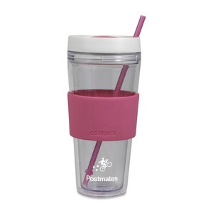 [102682-650] Cool Gear® Callisto Chiller Clear Straw Bottle - 24 Oz. - Pink