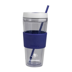 [102682-913] Cool Gear® Callisto Chiller Clear Straw Bottle - 24 Oz. - Blue
