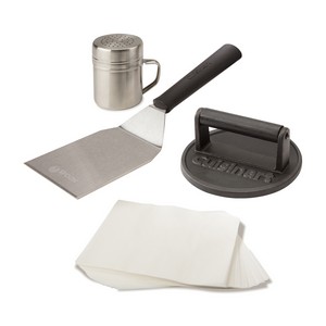 [102721-001] Cuisinart Outdoors® Smashed Burger Kit - Black