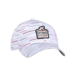Ahead The Streaker Performance Cap - White Grey Americana
