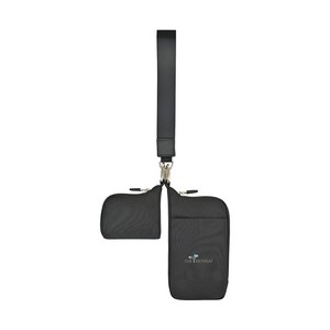 Well Studio Recycled Nylon Dual Pouch Lanyard - AWARE™ - Black