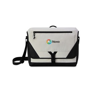 Peak Recycled rPET Laptop Messenger Bag - Quiet Grey