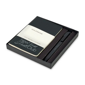 [102940-001] Moleskine® Pocket Cahier and GO Pen Gift Set - Black